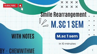 Smiles rearrangement with mechanismchemistry  M sc 1semOrganic chemistry [upl. by Nylkoorb]