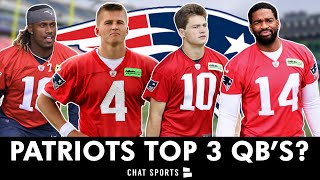 Evaluating Patriots Quarterback Battle Before NFL Training Camp  Patriots Roster Rumors [upl. by Ahcilef]