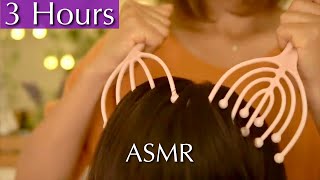 3 Hours ASMR Insomnia Scalp Treatment 💆‍♀️😪  No Talking [upl. by Ahsienroc766]