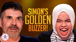 GOLDEN BUZZER Simon Cowell Asks Blind Singer Putri Ariani to Sing SECOND SONG on AGT 2023 [upl. by Ynnhoj]