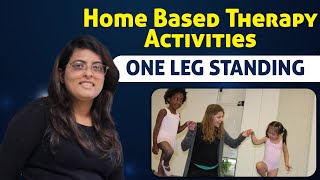 Home based therapy activities one leg standing  Talk amp Learn Rehabilitation Center [upl. by Letizia96]