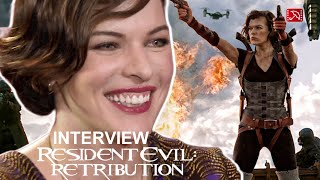 Milla Jovovich RESIDENT EVIL RETRIBUTION Interview 2012 [upl. by Ecirtnahc]