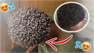 How To Get Curls For Short 4C Hair FAST Black Men🤩 [upl. by Oknuj]