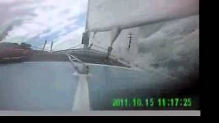 Yachting World Diamond sailing up wind in 30  40 Knots [upl. by Nyrad261]