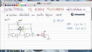 ElectroTutorial 326 TTL Astable Multivibrador [upl. by Maleki]