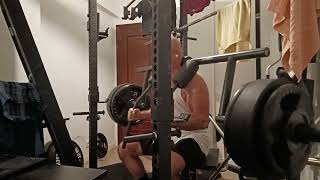 175kg Beltless SSB Box Squat [upl. by Garlen]