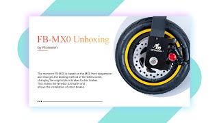 Monorim FBMX0 Unboxing Special for Max g30 front wheel be disc brake🔥🔥 [upl. by Ardnauq]