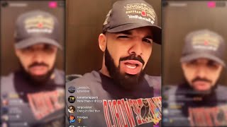 Drake Responds To Kendrick Lamar Diss On IG Live [upl. by Hewitt]