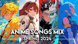 Best Anime Openings and Endings Music Mix │Full Songs  Spring 2024 [upl. by Malca]