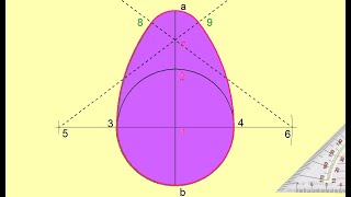 Trazado del ovoide dado el eje mayor [upl. by Rheta]