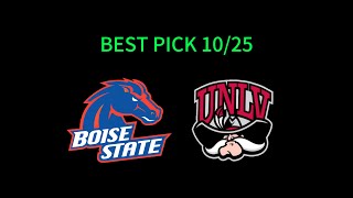 Boise State vs UNLV 102524 Free College Football pick tip and projection [upl. by Towland230]