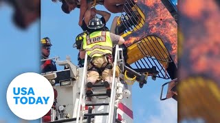 Roller coaster traps riders upside down for hours  USA TODAY [upl. by Leizar]