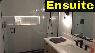 My Renovated Ensuite Bathroom TourHeated Floors And Curbless Shower [upl. by Parry287]