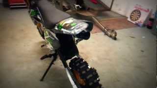 140cc Pit bike m2r Idle and rev 4stroke HD [upl. by Nerral]