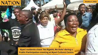 Nyeri residents chant No Rigathi No Ruto as they protest proposed impeachment of DP Gachagua [upl. by Lavud]