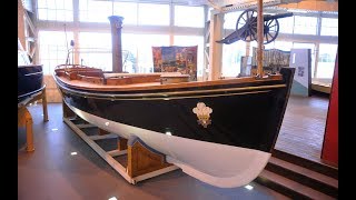 STEAM PINNACE RY OSBORNE INSIDE BOAT HOUSE No 4 AT PORTSMOUTH HISTORIC DOCKYARD  4th October 2018 [upl. by Auric]