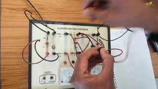 superposition theorem practical part1 [upl. by Corbin]