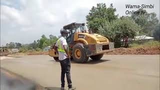 LAYING OF TARMAC ON DUAL ROAD BEGINS Continuous coverage of ongoing works on the Musikoma dual [upl. by Acirfa568]