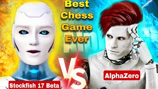 STOCKFISH 17 BETA PLAYED BEST CHESS GAME AGAINST ALPHAZERO 4500 Elo [upl. by Shiekh]