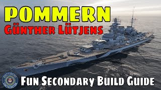 Pommern  Günther Lütjens World of Warships German Battleships Wows [upl. by Netsrik825]