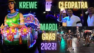 CLEOPATRA Parade MARDI GRAS 2023 The 50th Anniversary for this wonderful all Female Krewe [upl. by Ynettirb]