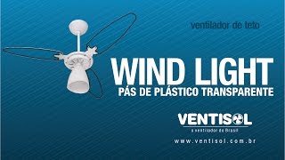 Ventilador de Teto Wind Light c Pás de Plástico Transparentes [upl. by Aihtnamas]