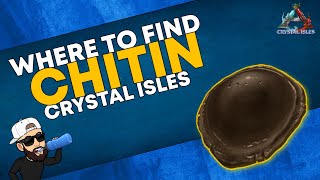 Ark Crystal Isles  The BEST Chitin Locations NEW CHITIN ROCK  Resource Guide [upl. by Monarski]