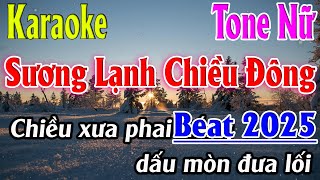 Sương Lạnh Chiều Đông Karaoke Tone Nữ  Gm  Karaoke Lâm Organ [upl. by Maisie]