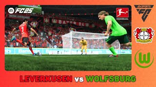 BAYER LEVERKUSEN vs VfL WOLFSBURG  Bundesliga 202425  EA SPORTS FC 25 [upl. by Gabriello]