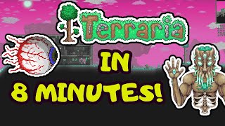 ALL OF TERRARIA IN 8 MINS Terraria Progression Guide Step by Step Guide for Beginners 2020 [upl. by Kellina]