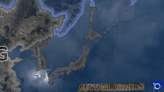 WW1 but Japan joins the Central Powers  HOI4 Timelapse [upl. by Eskill]