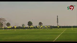 Sénégal Guinée Dernier galop d’entraînement des lions avec Sadio ManéLamine CamaraSabaly absent [upl. by Tannenwald]