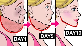 Get Rid Of DOUBLE CHIN amp FACE FAT🔥 10 MIN Routine to Slim Down Your Face Jawline [upl. by Ahterod]