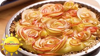 Essbarer Blumenstrauß aus Apfelkuchen  saftig amp fluffige Torte  SAT1 Frühstücksfernsehen [upl. by Stephi]