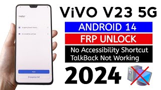 VIVO V23 5G V2130 Gmail Frp Bypass Android 14 Without Pc  Latest Security Update 2024 [upl. by Devine]