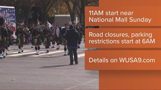 National Veterans Day Parade bringing traffic closures to DC [upl. by Nnael573]