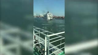 Venezia scontro tra nave da crociera e battello la ricostruzione dellincidente [upl. by Whitson]