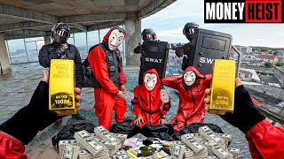 PARKOUR VS MONEY HEIST 6  BAD GUYS No ESCAPE from POLICE closing in fast BELLA CIAO REMIX [upl. by Raffin110]