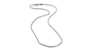 2mm 16quot Stainless Steel Rope Chain Necklace [upl. by Hein123]