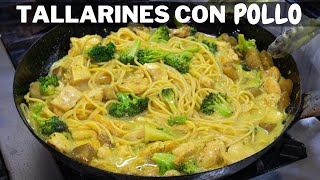 Tallarines Cremosos con POLLO y brocoli  Abelca [upl. by Tijnar533]