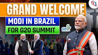 PM Modi arrives at G20 Summit 2024  Modi To Attend 19th G20 Summit In Brazil Italian [upl. by Nanaj]