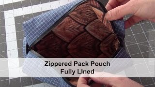 Zippered Pack Pouch Fully Lined [upl. by Ennairda40]