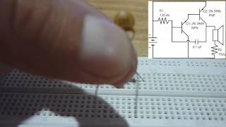 Protoboard Transistor como oscilador [upl. by Ydok]