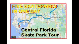 Central Florida Skatepark Tour  Five Skateparks in one day [upl. by Anaahs779]