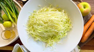 the most delicious cabbage and apple salad so easy crunchy  everyone will love it [upl. by Eniffit405]