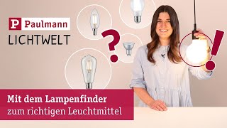 PaulmannLampenFinder zum richtigen Leuchtmittel [upl. by Nomelif]