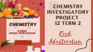 Food Adulteration  Chemistry investigatory project term2  chemistry project 12  Studential [upl. by Drof]