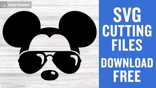 Mickey Mouse Sunglasses Svg Free Cut File for Cricut [upl. by Christy552]