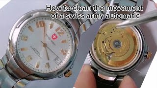 SWISS ARMY AUTOMATIC TWOTONE  SERVICING SWISS ARMY ETA 2824 AUTOMATIC [upl. by Petronella]