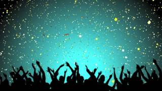 Free Video Loop of Party Crowd with White and Gold Confetti [upl. by Cruce]